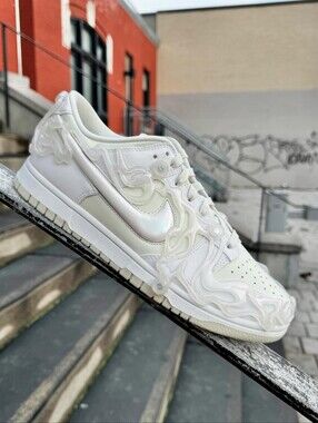 Nike Dunk Low LX sneakers Sea glass iridescent white women's size 7.5 new NWOB